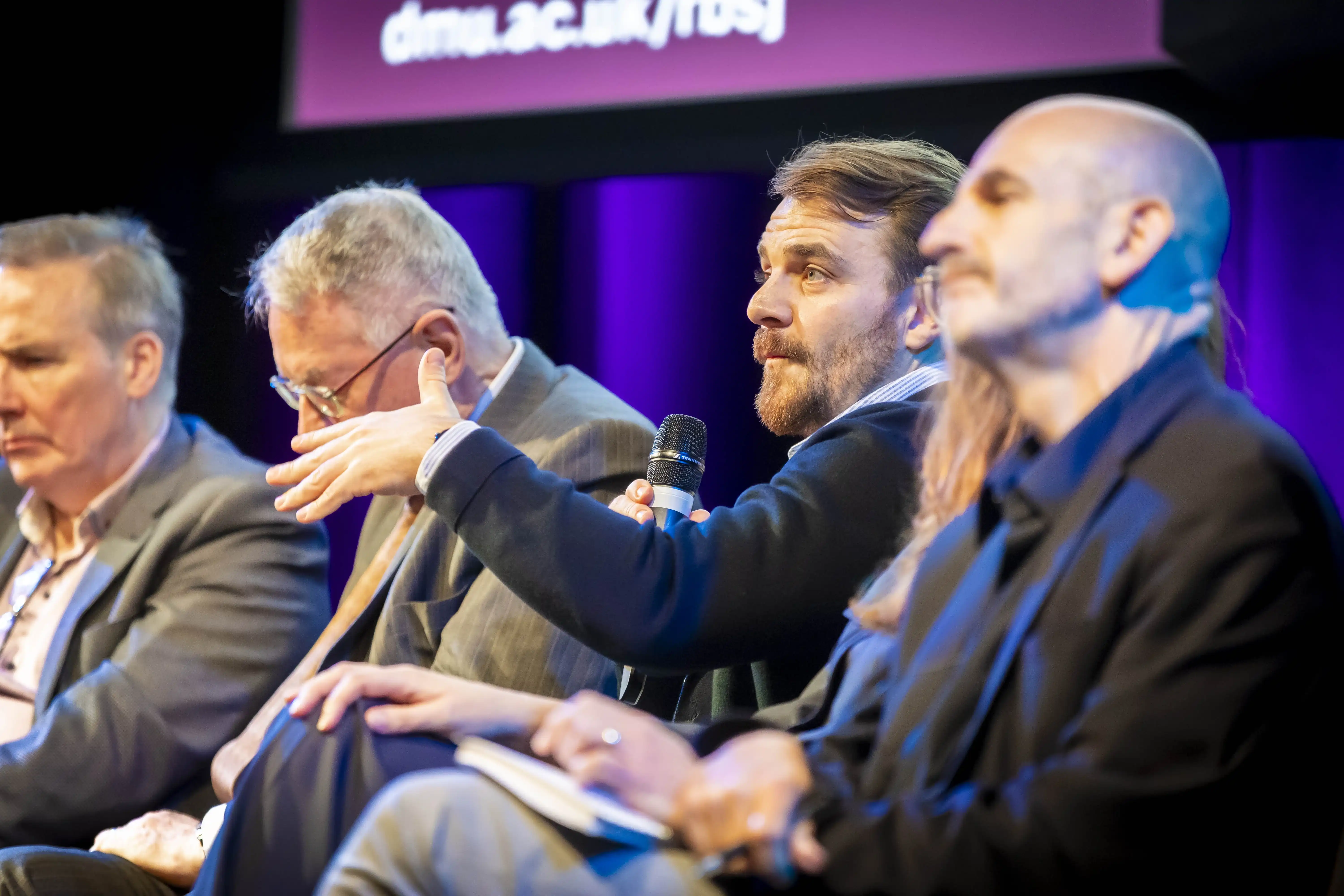 Panel at the JUSTICE project launch event at De Montfort University